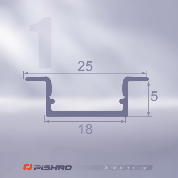 پروفیل لاین نوری توکار کد 1 - Image 2