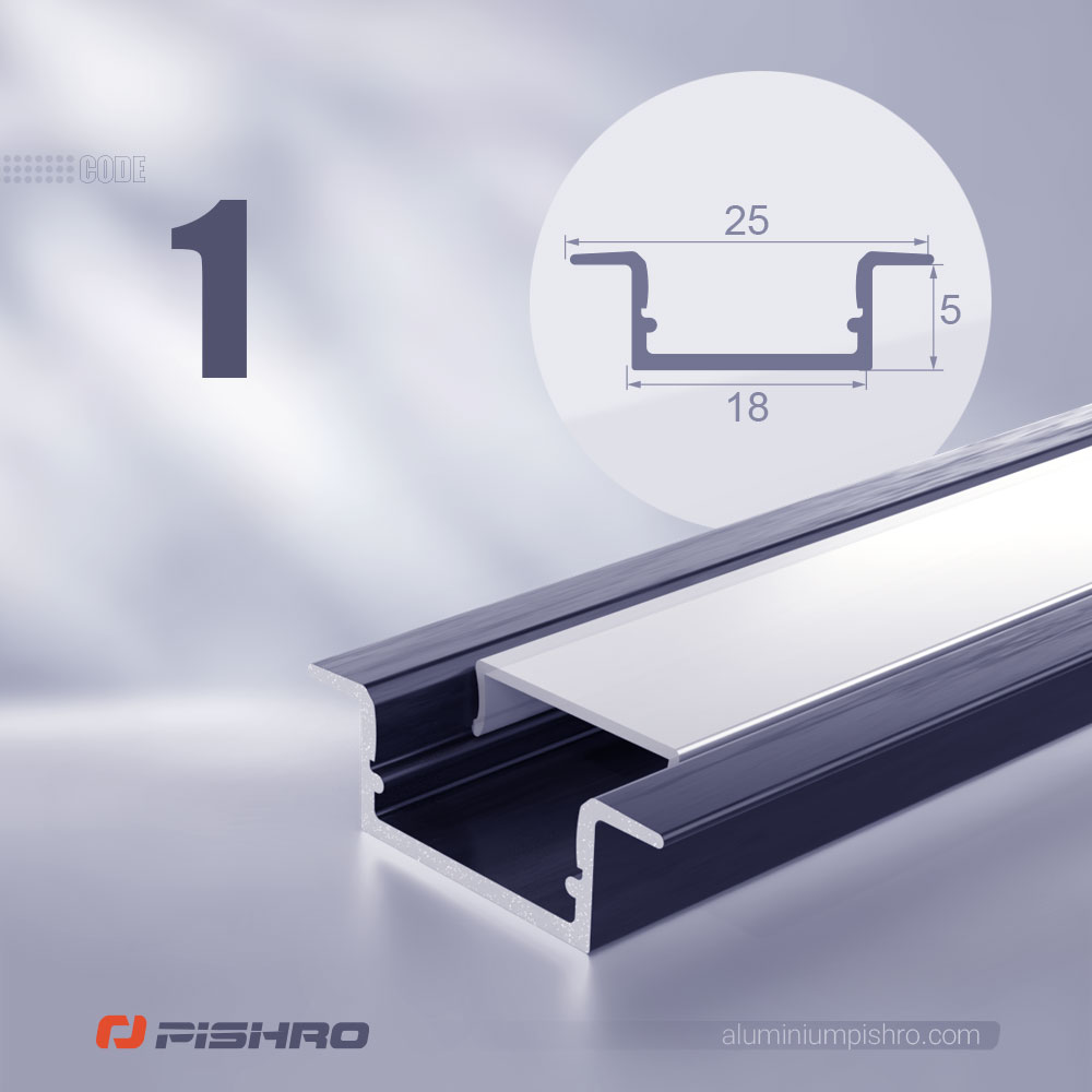 لاین نوری و پروفیل لاین نوری همراه با دیفیوزر کد 1