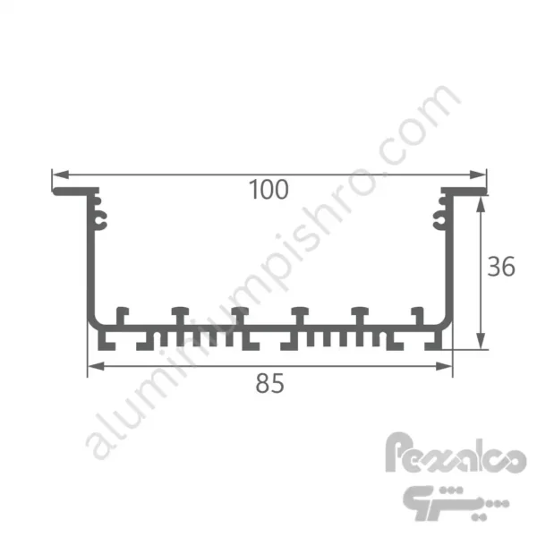 پروفیل لبه دار کد 10 - Image 2