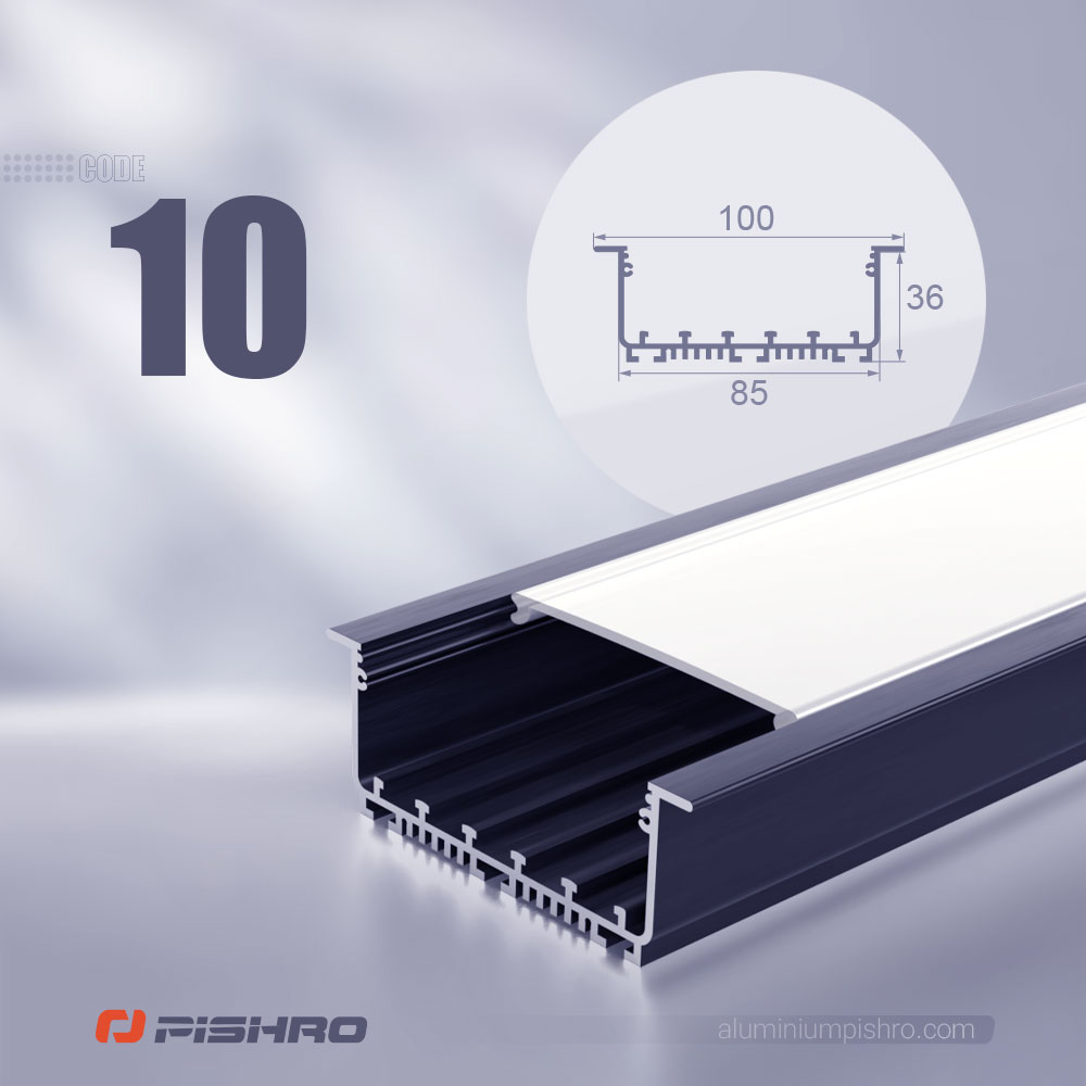 لاین نوری و پروفیل لاین نوری همراه با دیفیوزر کد 10