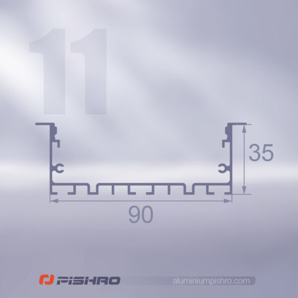 پروفیل لاین نوری توکار کد 11 - Image 2