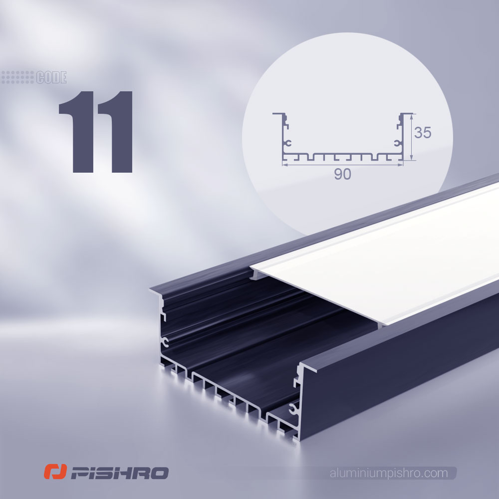 لاین نوری و پروفیل لاین نوری همراه با دیفیوزر کد 11