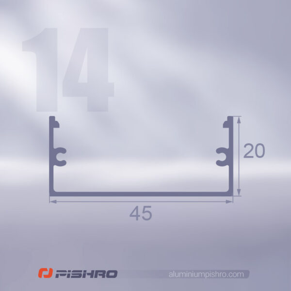 لاین نوری و پروفیل لاین نوری همراه با دیفیوزر کد 14