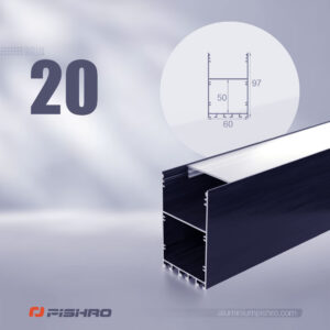 لاین نوری و پروفیل لاین نوری همراه با دیفیوزر کد 20