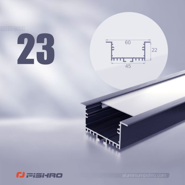 لاین نوری و پروفیل لاین نوری همراه با دیفیوزر کد 23