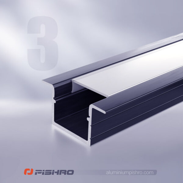 لاین نوری و پروفیل لاین نوری همراه با دیفیوزر کد 3