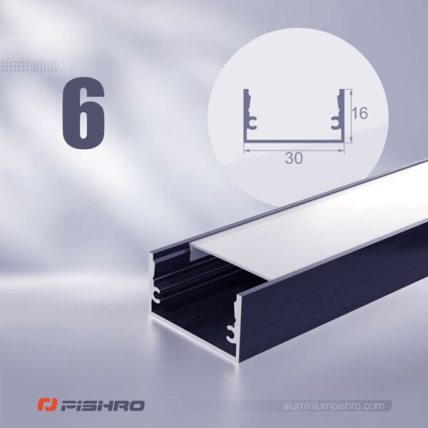 لاین نوری و پروفیل لاین نوری همراه با دیفیوزر کد 6