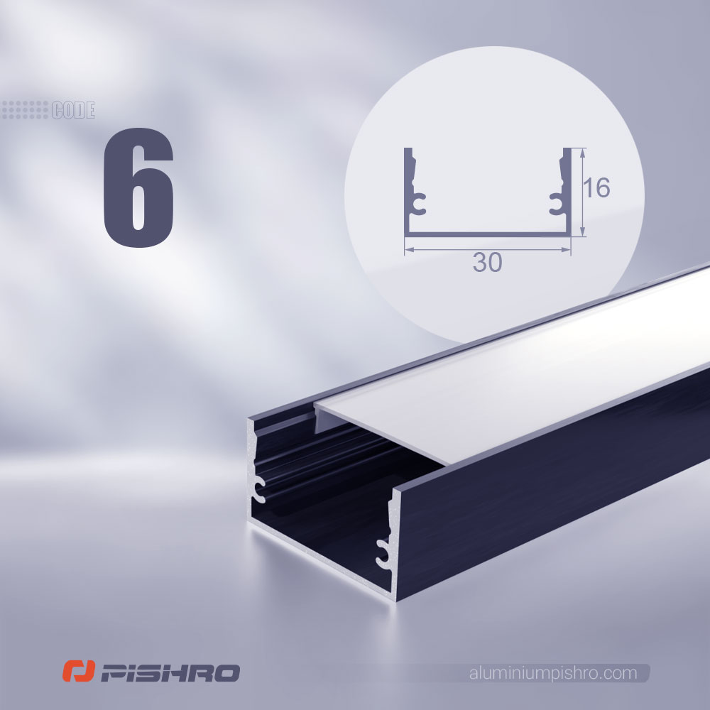 لاین نوری و پروفیل لاین نوری همراه با دیفیوزر کد 6