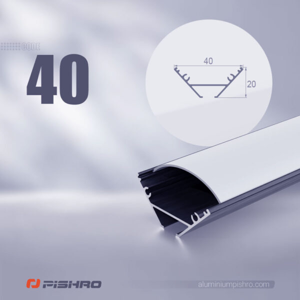 نوری و پروفیل لاین نوری کنجی کد 40