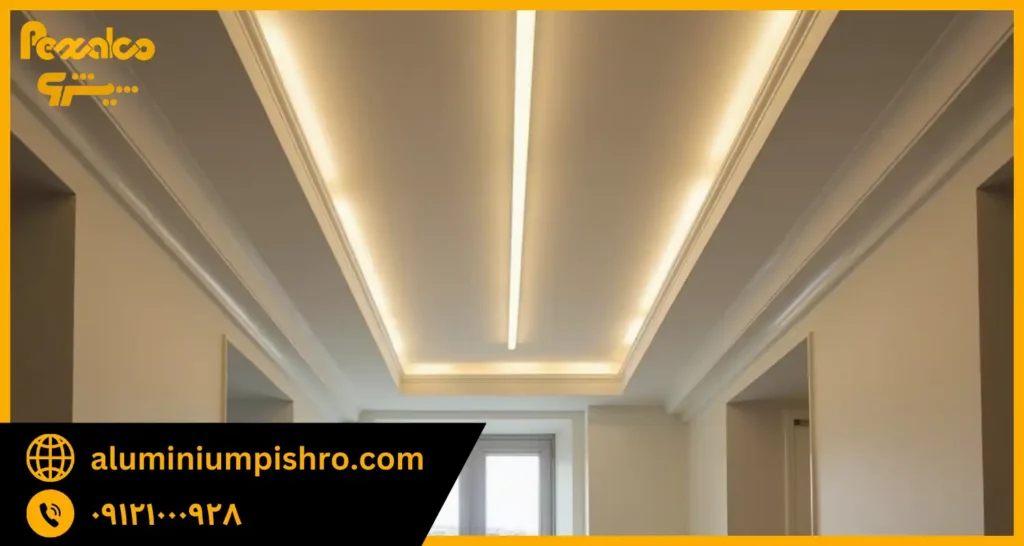 پروفیلهای آلومینیومی لاین نوری در سقفها