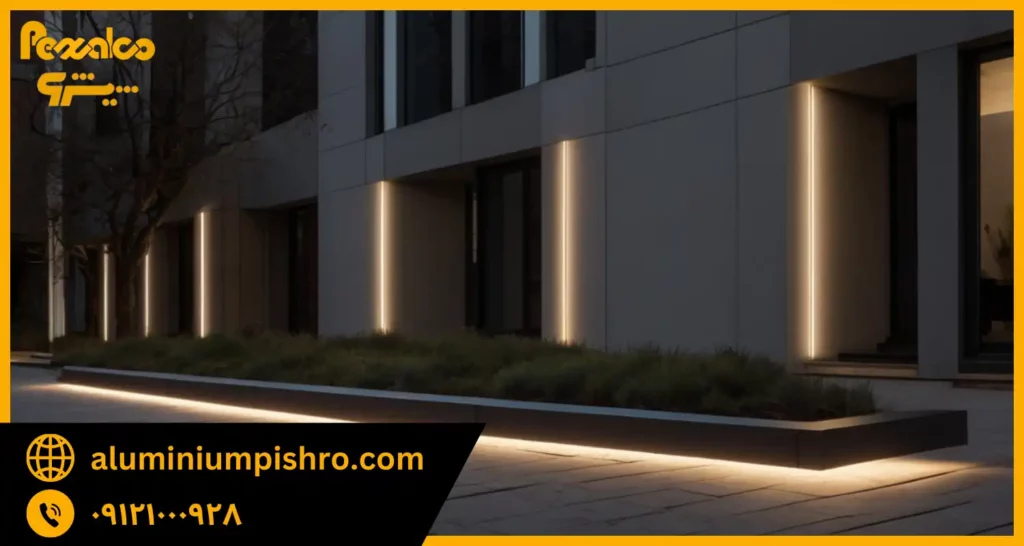 نورپردازی خطی در دربهای ورودی